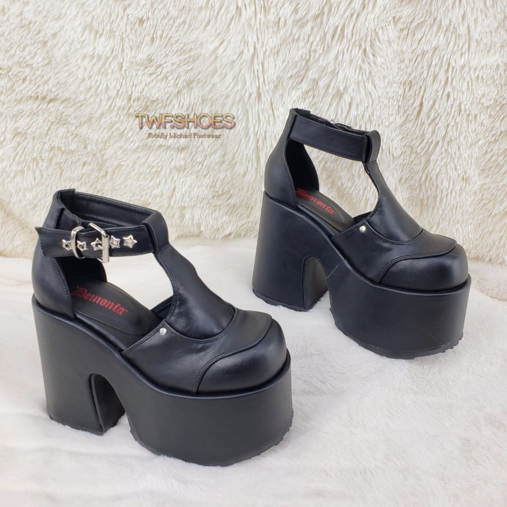 Goth Platform Chunky Heel Sandal Shoes RESTOCKED - Picture 5 of 11